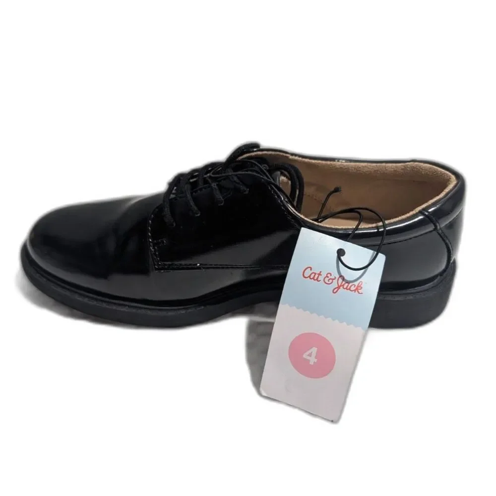 Kids Will Oxford Dress Shoes -Cat & Jack- Black Size 4